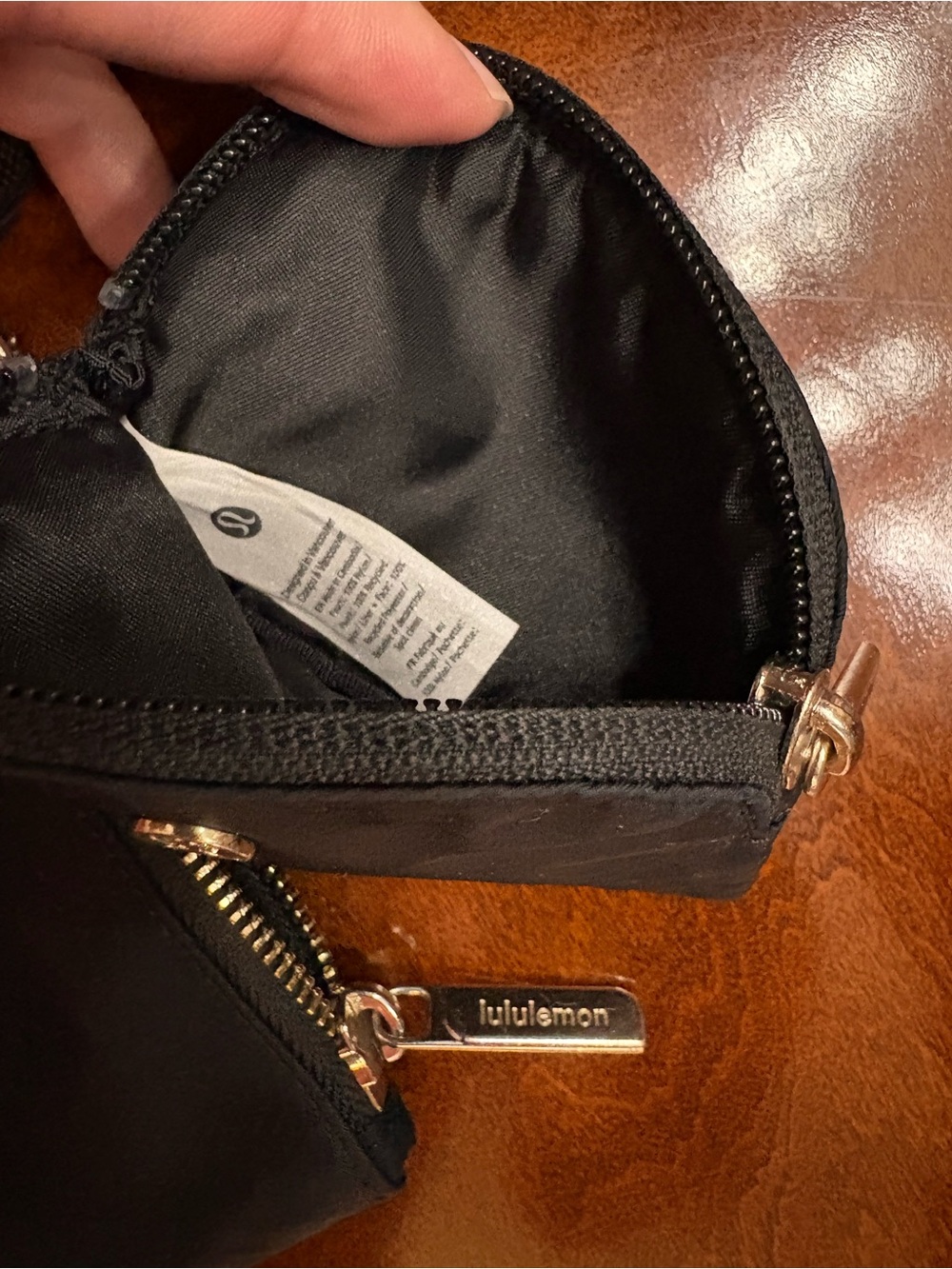 lululemon athletica Black Zip Pouch Duo with Gold Hardware - Picture 4 of 11